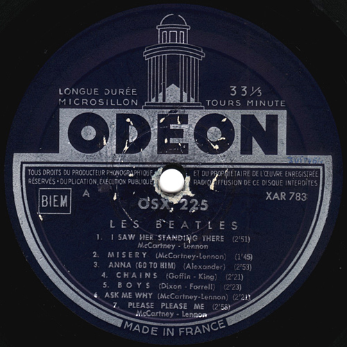 The Beatles France LP: Original Released