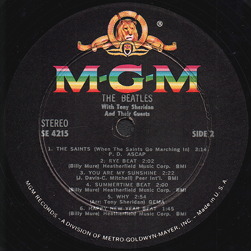 maternal Hired period The Beatles U.S. LPs/MGM Records