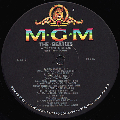 maternal Hired period The Beatles U.S. LPs/MGM Records
