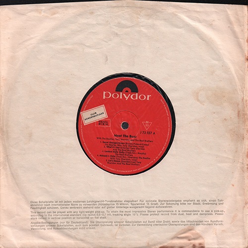 The Beatles Germany 10 inchi: Record Club Issue
