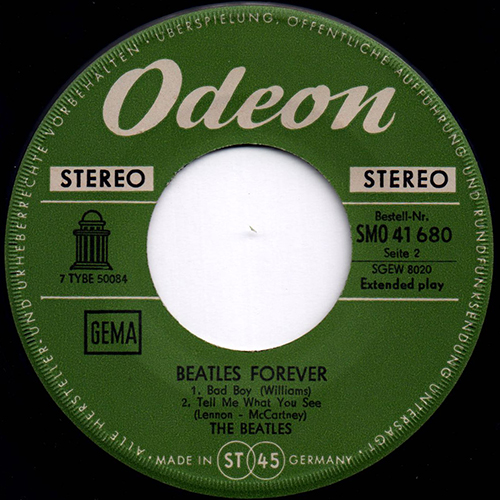 The Beatles German EP/Odeon Label