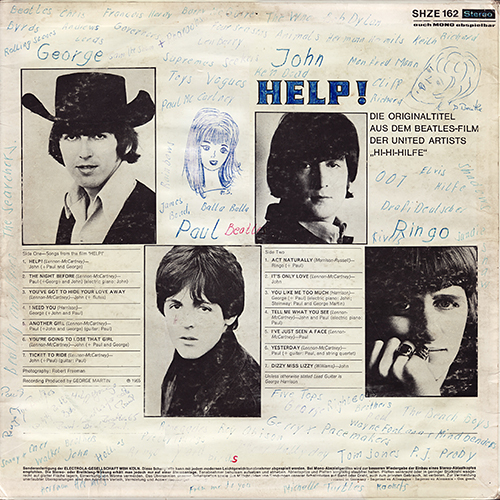 Beatles Help レコード　ドイツ盤 HELP ! (ドイツ盤 Apple）/ The Beatles 展示中 in Museum of