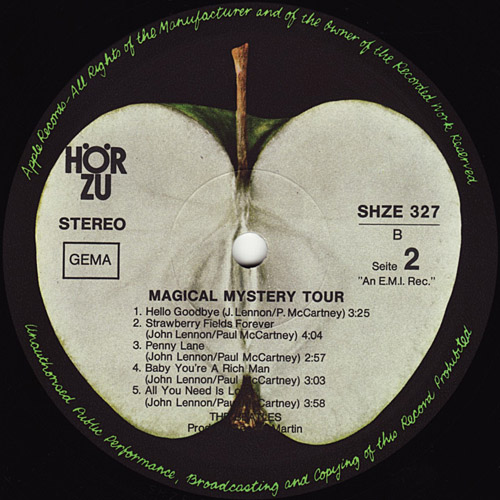 BEATLES/MAGICAL MYSTERY TOUR PLUS OTHER SONGS/HORZU SHZE327