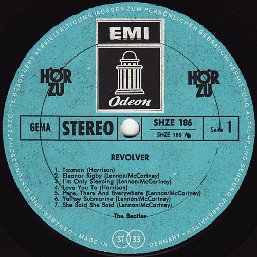 レコード 独LP The Beatles REVOLVER ドイツ盤 初期ステレオプレス