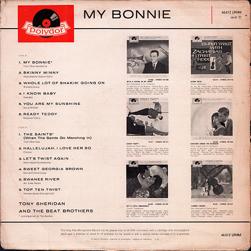 The Beatles Skinny Minny MyBonnie ドイツ盤EP The Beatles – My Bonnie – Vinyl (7