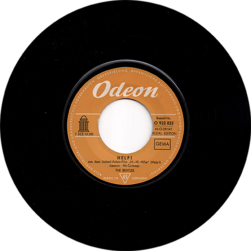 The Beatles German Singles/Odeon Export Label