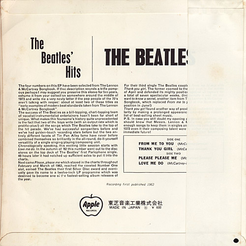 The Beatles Japanese EP/Original UK Series