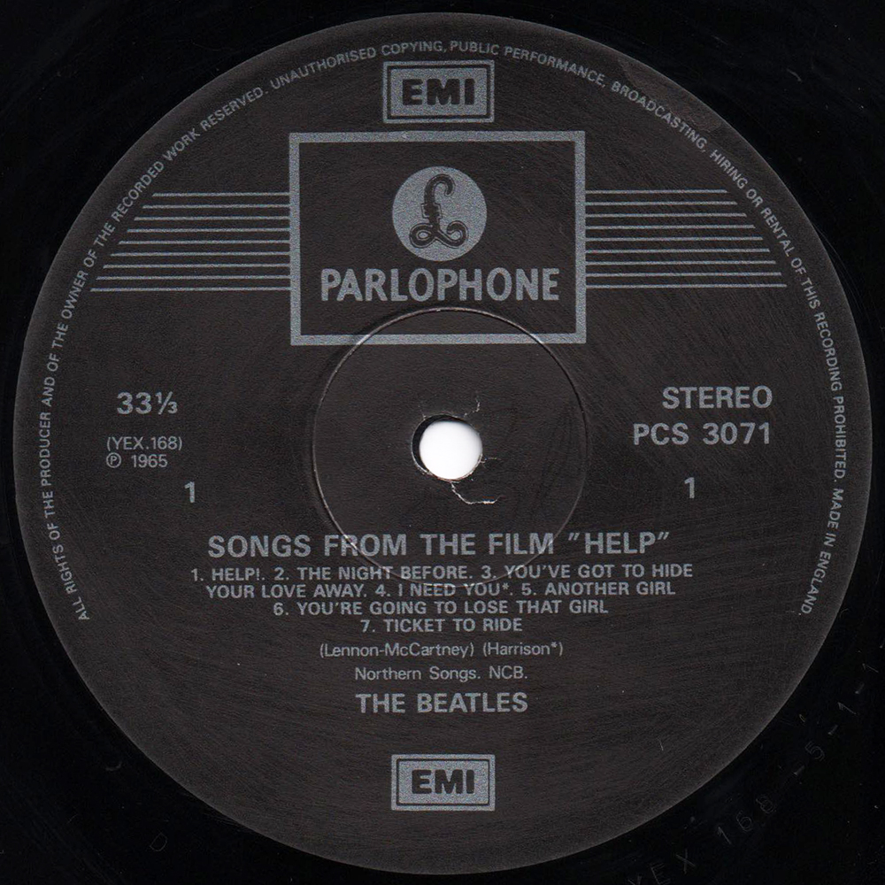 1981 mono reissue
                          Parlophone label