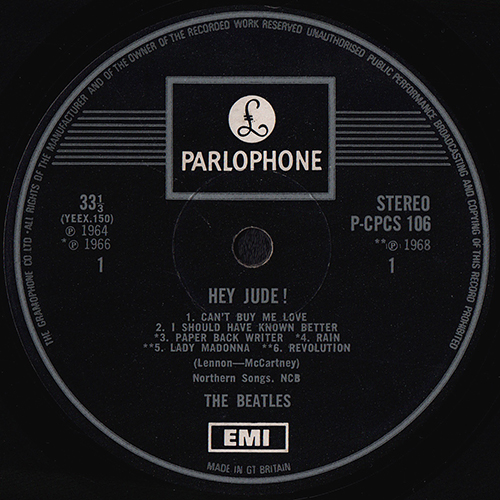 Hey Jude (UK Export Dark Green Apple盤) / The Beatles