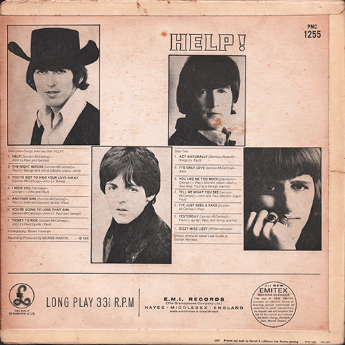 The Beatles U.K. LP Mono/Help!