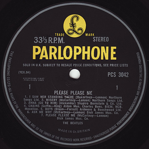 The Beatles U.K. LP Stereo/Please Please Me