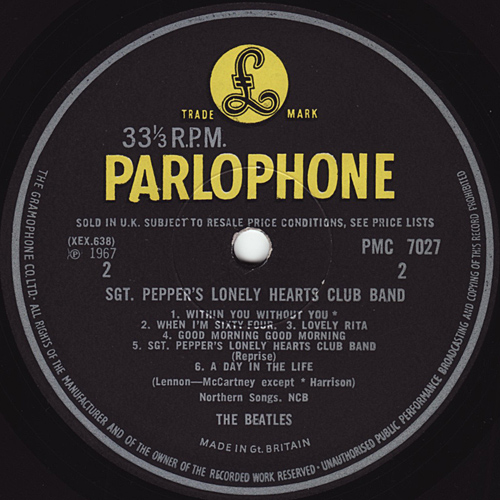 The Beatles U.K. LP Mono/Sgt. Peppers