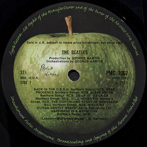 The Beatles U.K. LP Mono/Apple White Album
